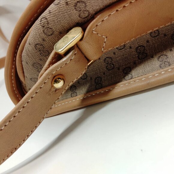 Authentic Gucci Shoulder Bag Sherry Line Brown PVC mn424-120625 - Picture 9 of 16